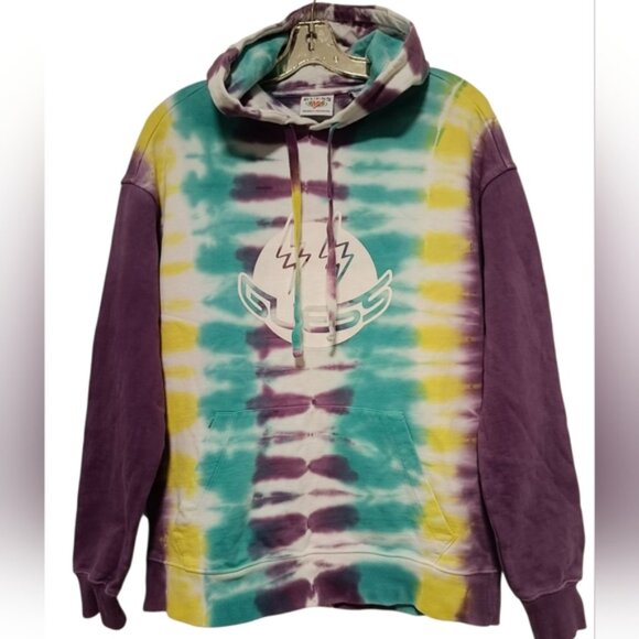 Guess & J.Balvin Collaboration For " Colores" Album Tie-Dye Hoodie Unisex - Picture 2 of 10